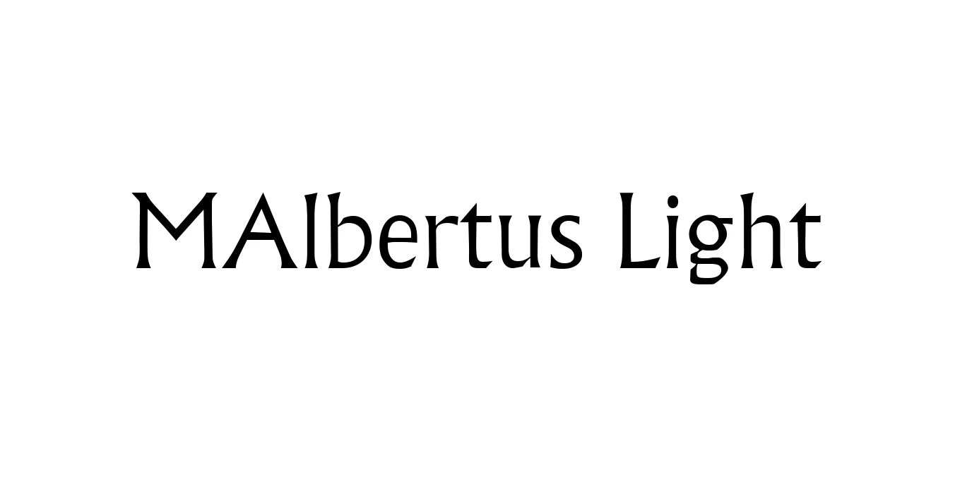 MAlbertus Light Font Preview