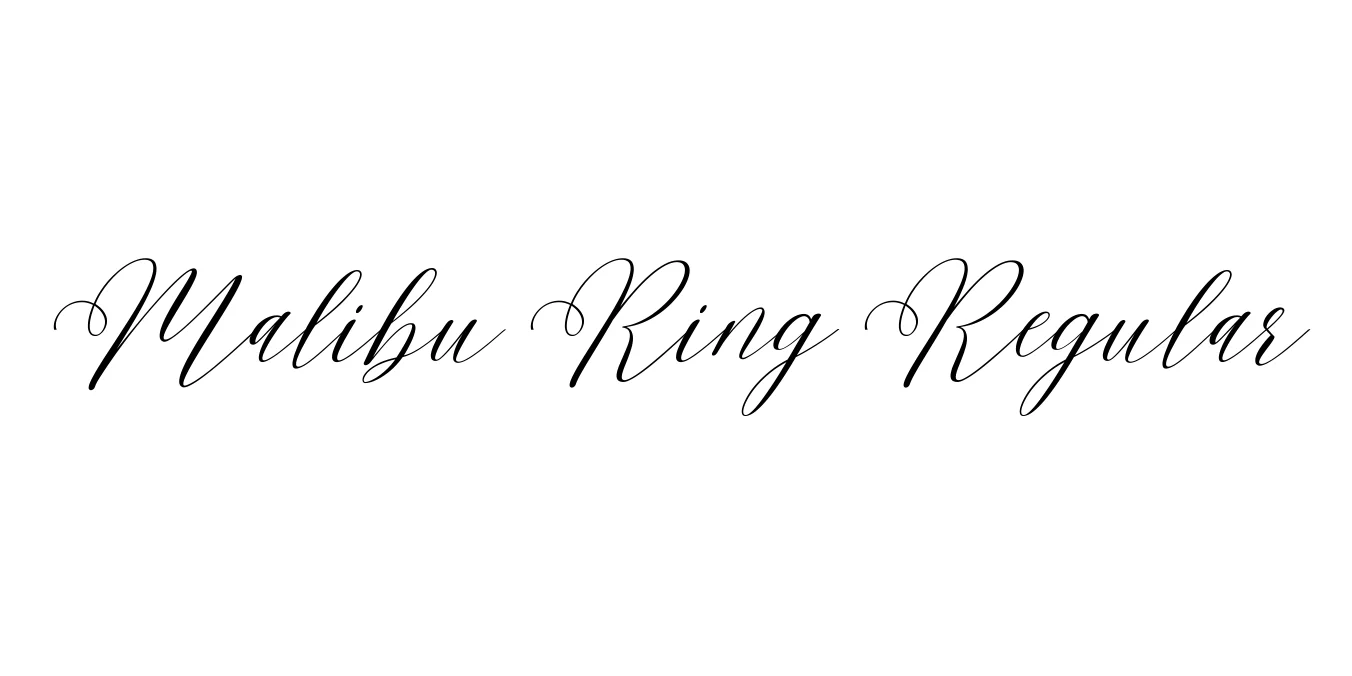 Malibu Ring Regular Font Preview