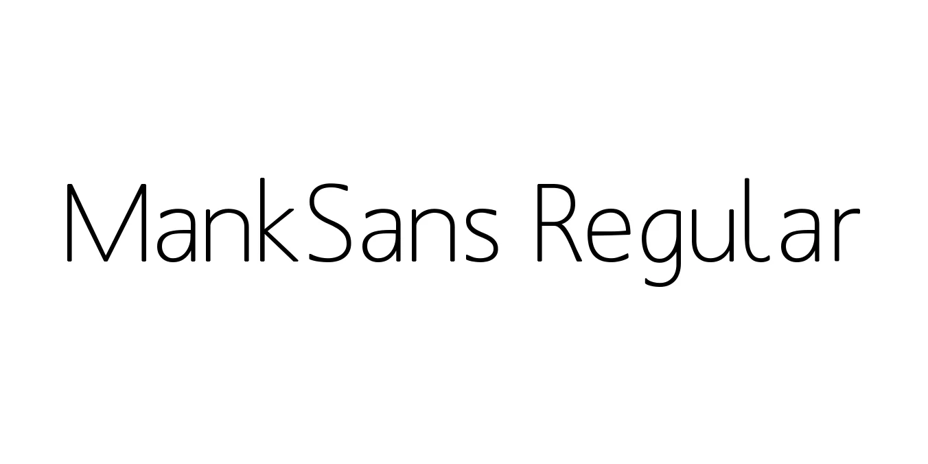 MankSans Regular Font Preview