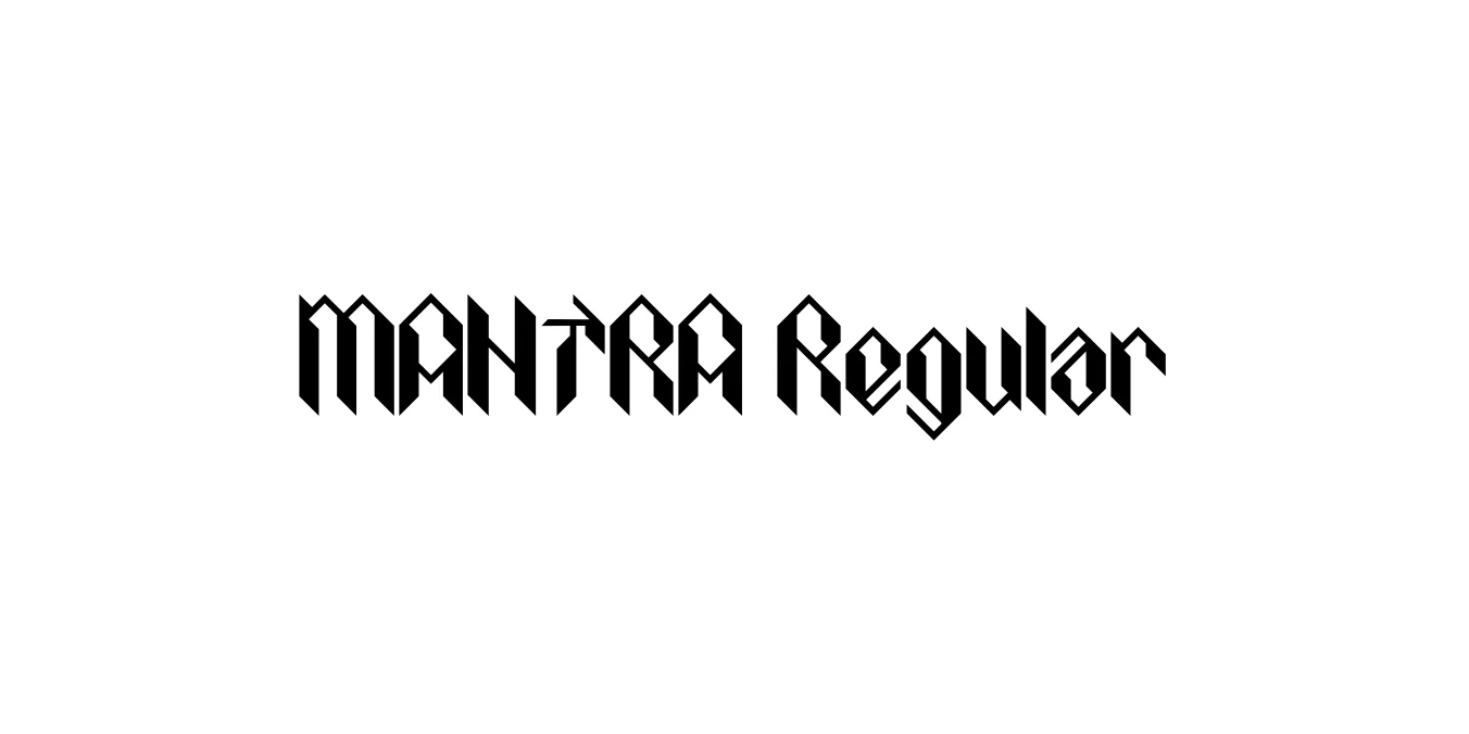 MANTRA Regular Font Preview
