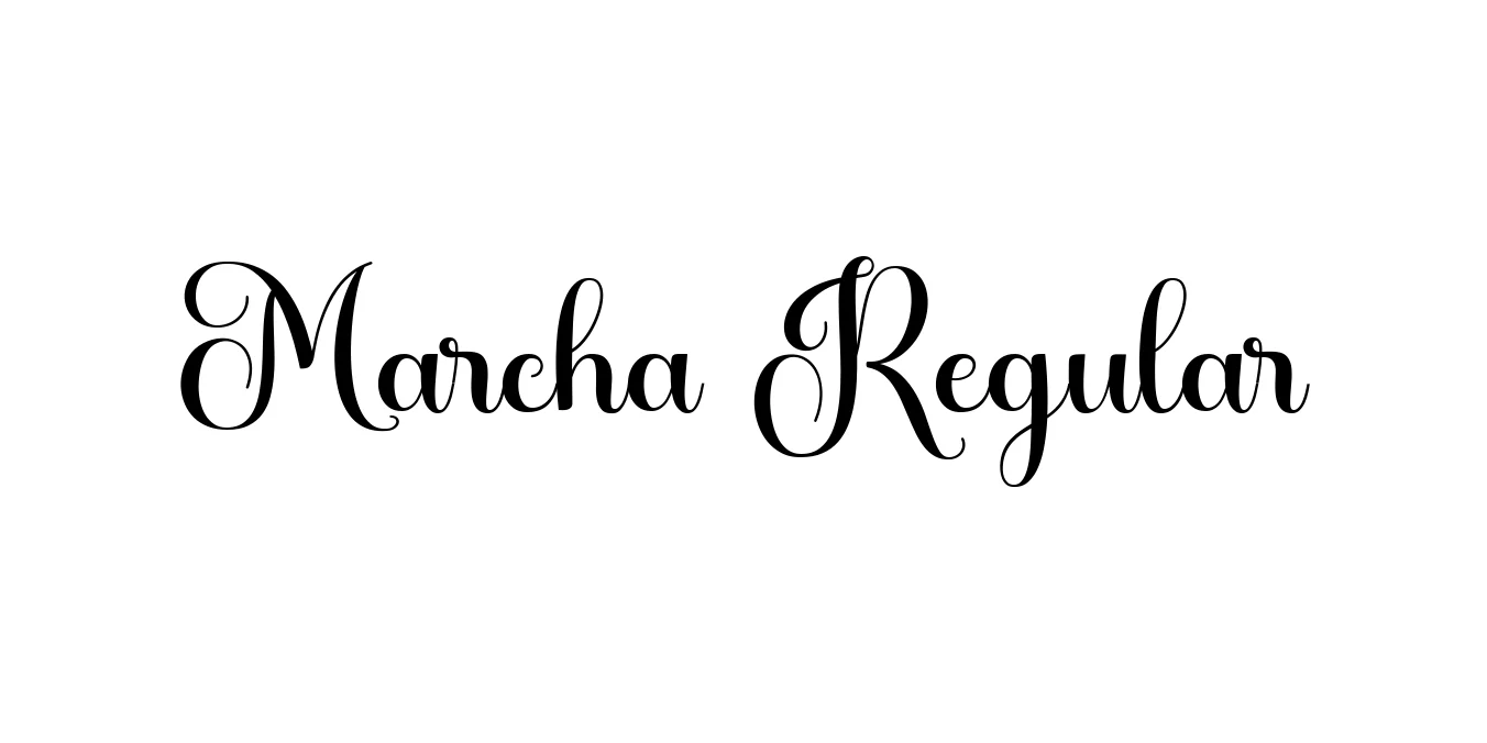 Marcha Regular Font Preview