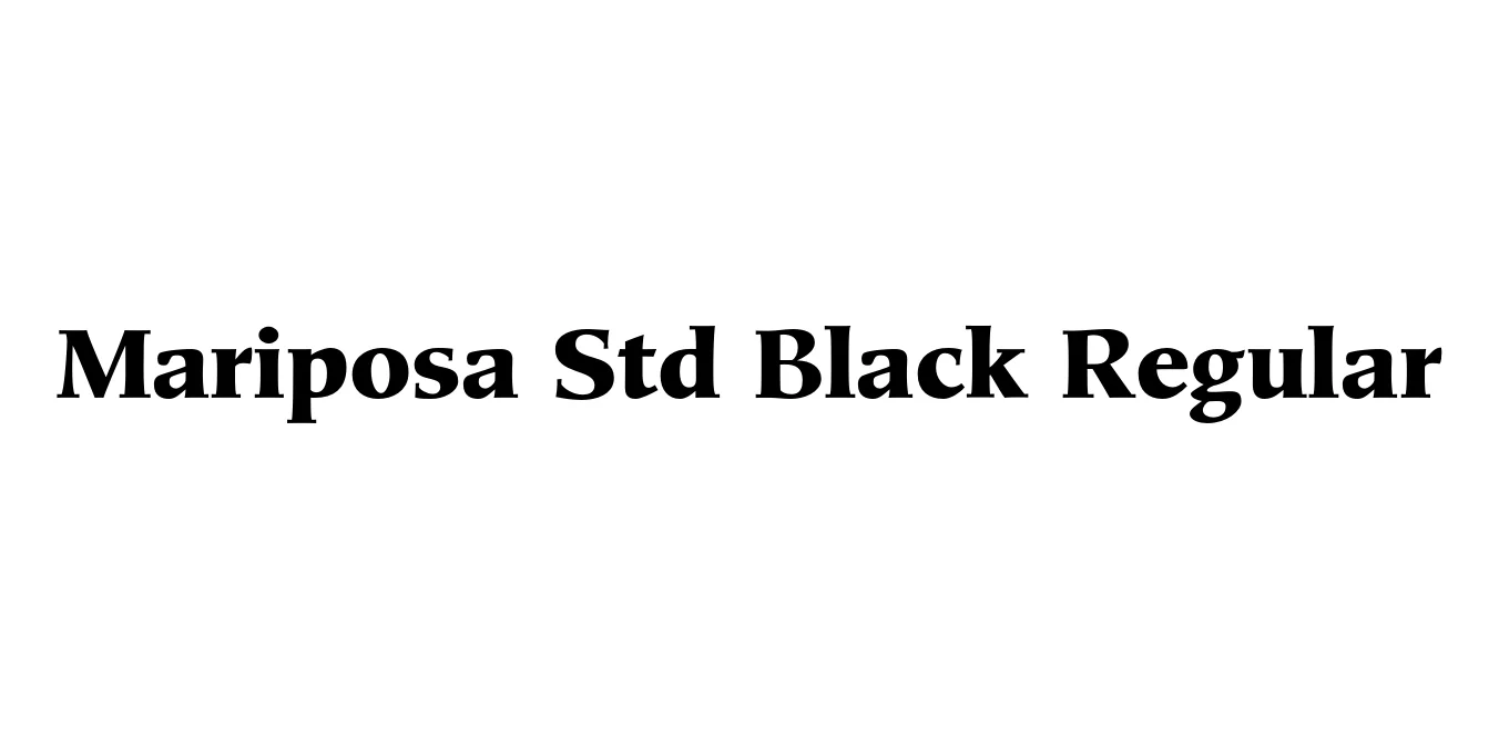 Mariposa Std Black Regular Font Preview