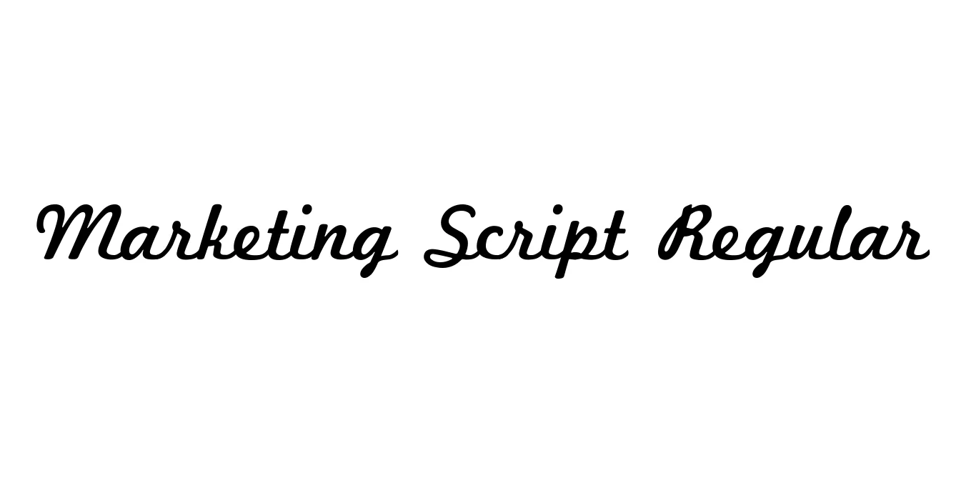 Marketing Script Regular Font Preview