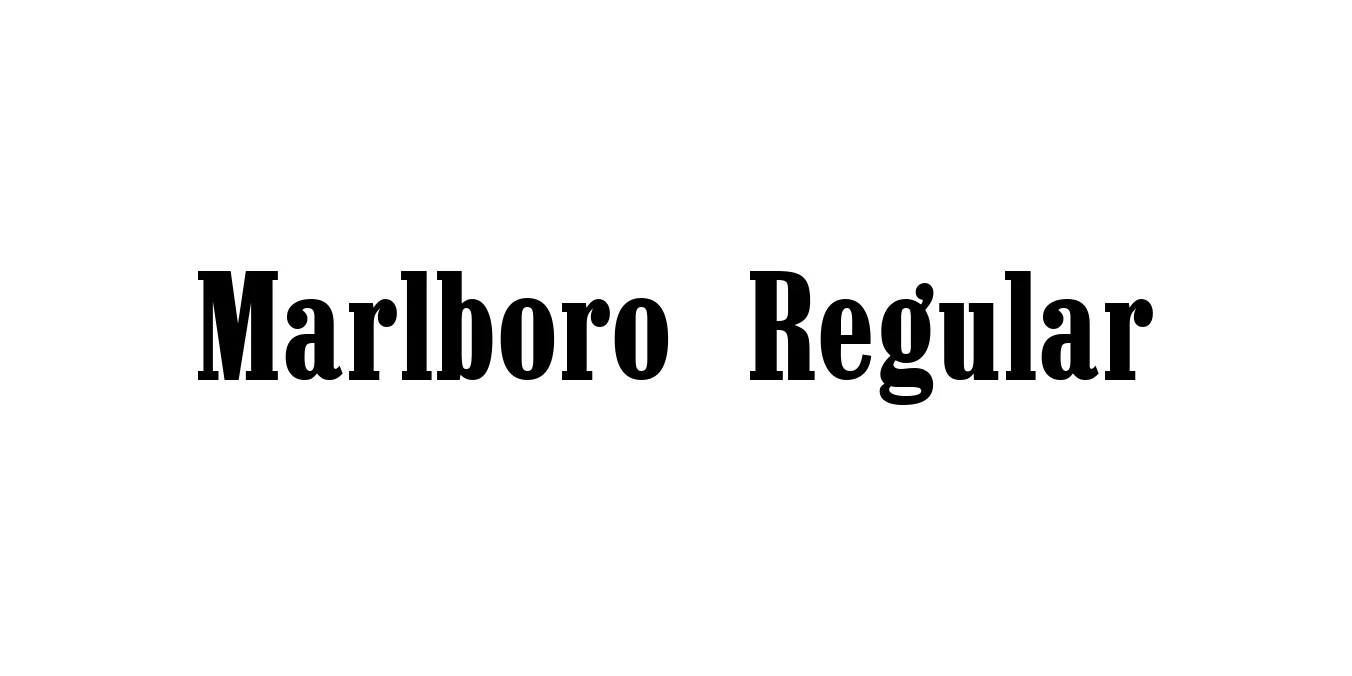 Marlboro Regular Font Preview