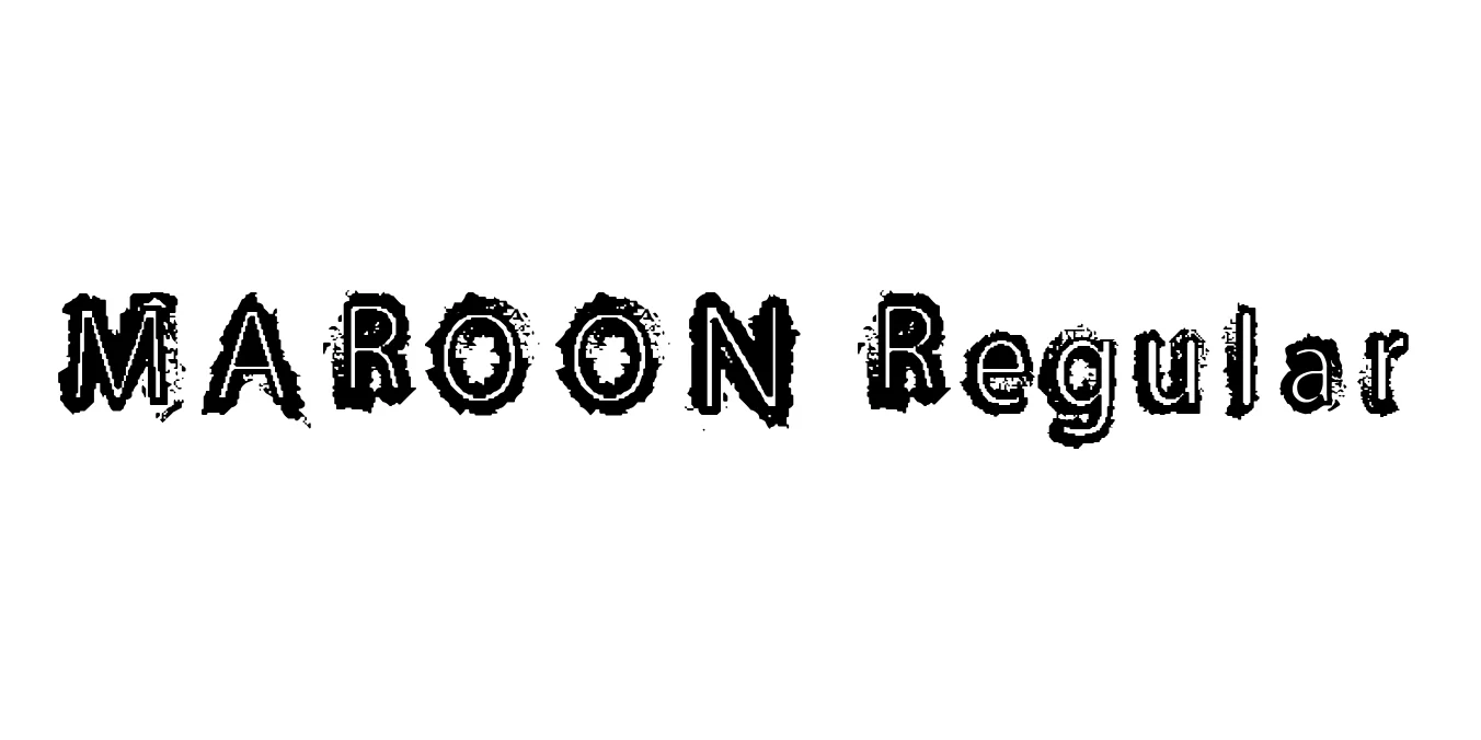 MAROON Regular Font Preview