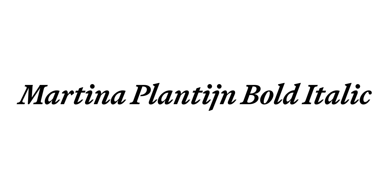 Martina Plantijn Bold Italic Font Preview