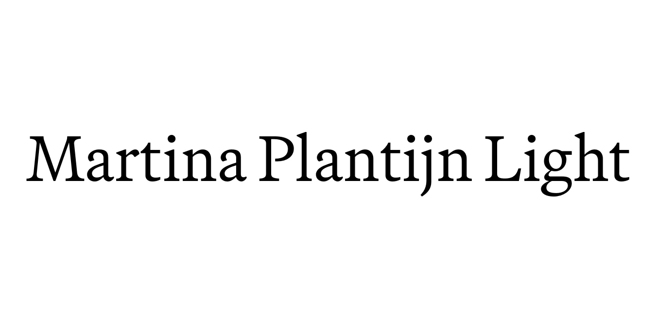Martina Plantijn Light Font Preview
