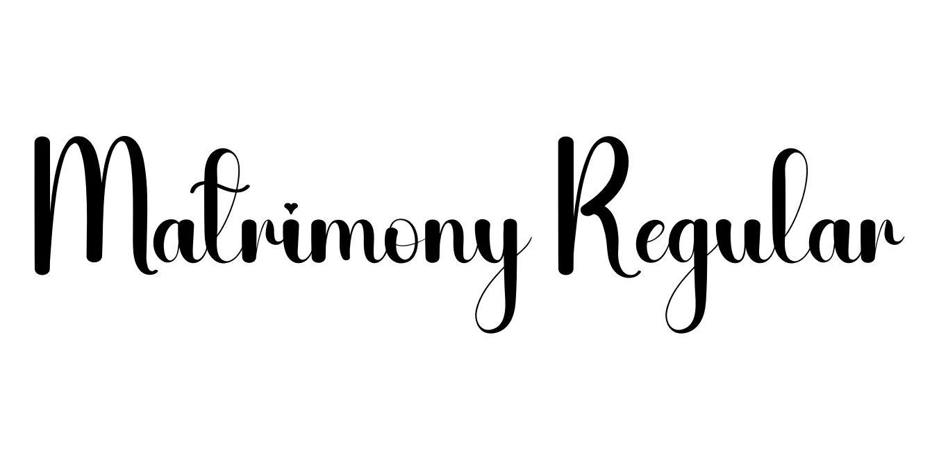 Matrimony Regular Font Preview