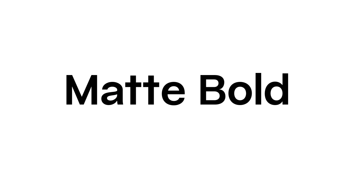 Matte Bold Font Preview