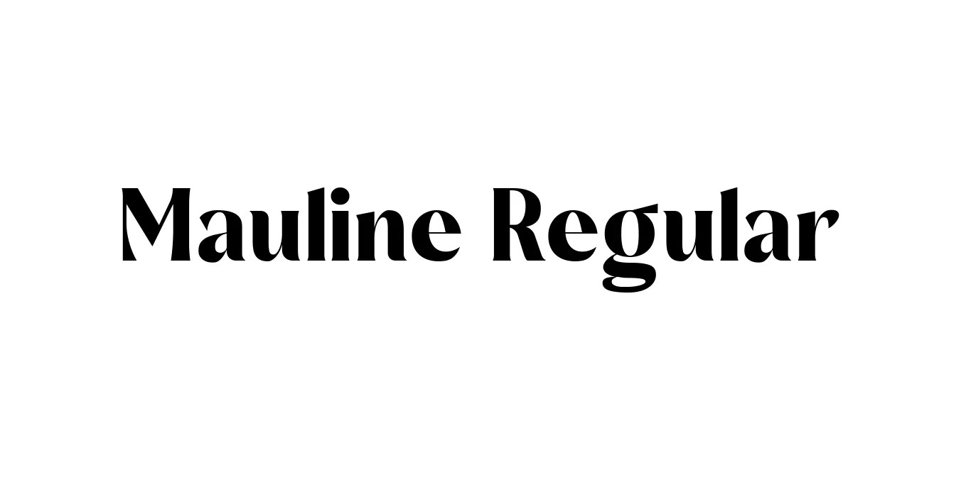 Mauline Regular Font Preview