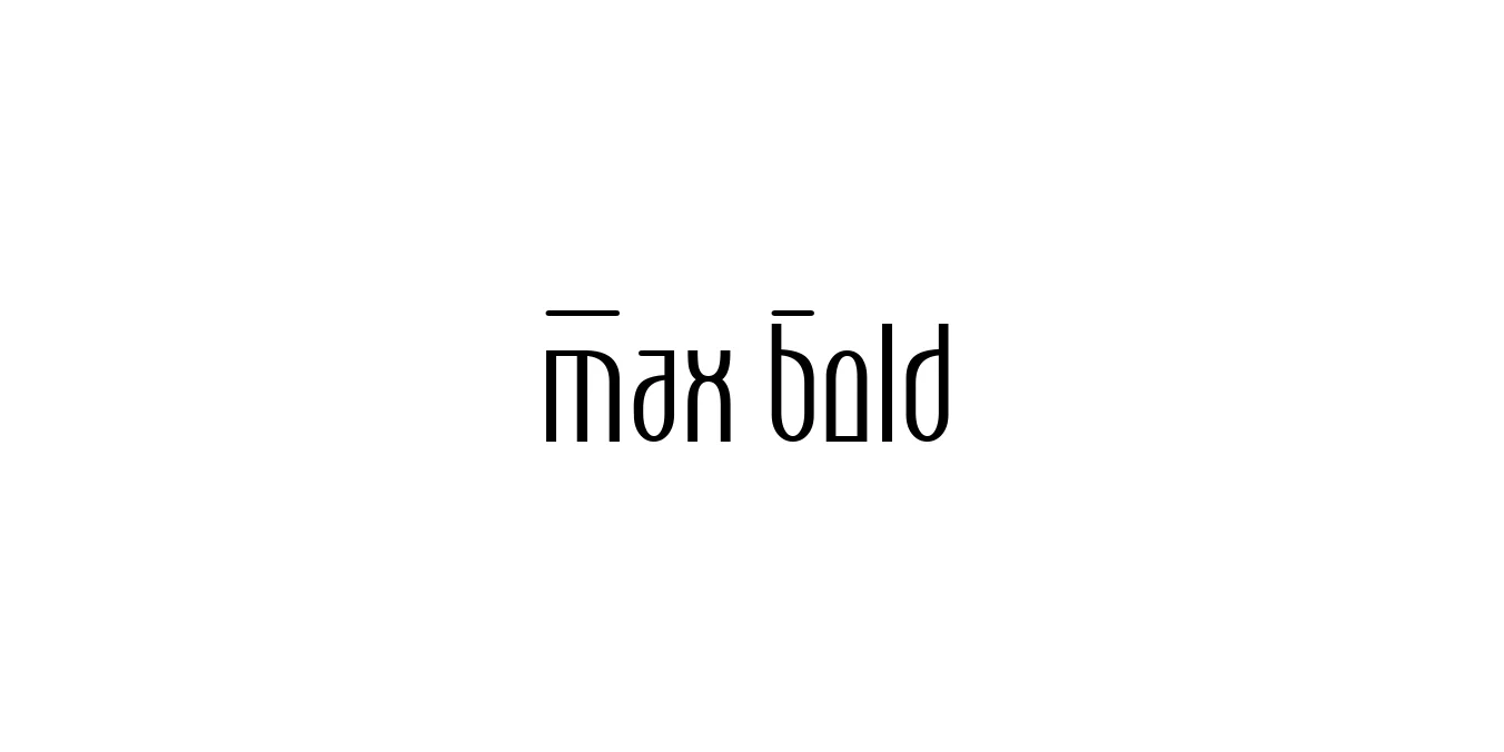 Max Bold Font Preview