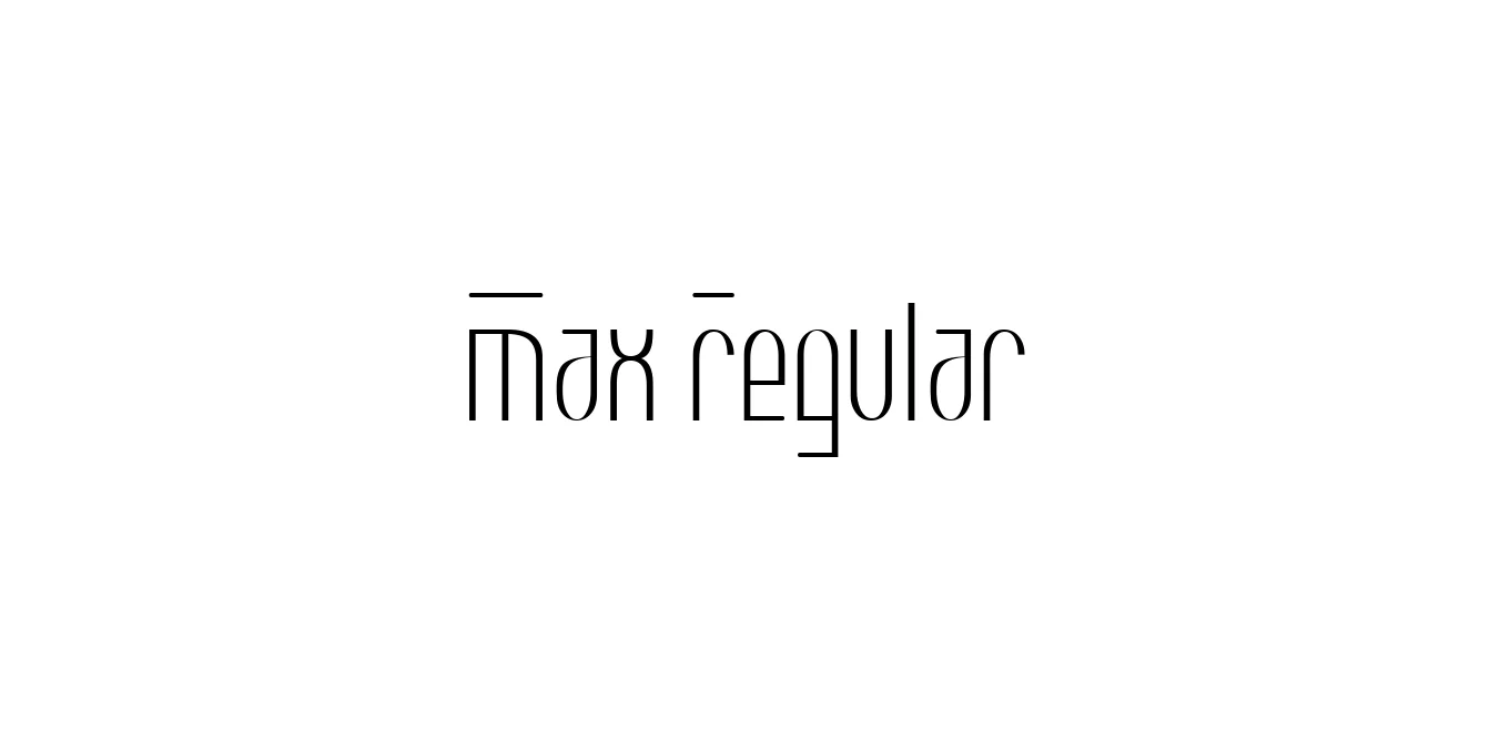 Max Regular Font Preview