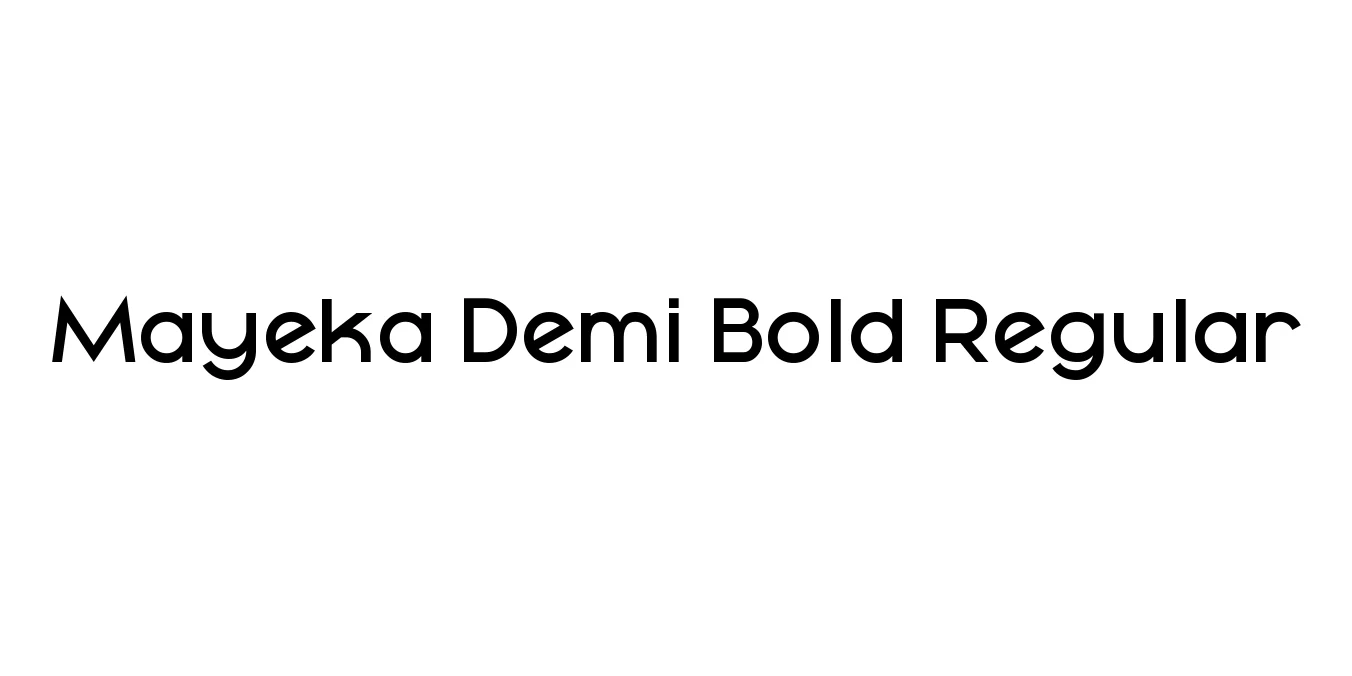 Mayeka Demi Bold Regular Font Preview