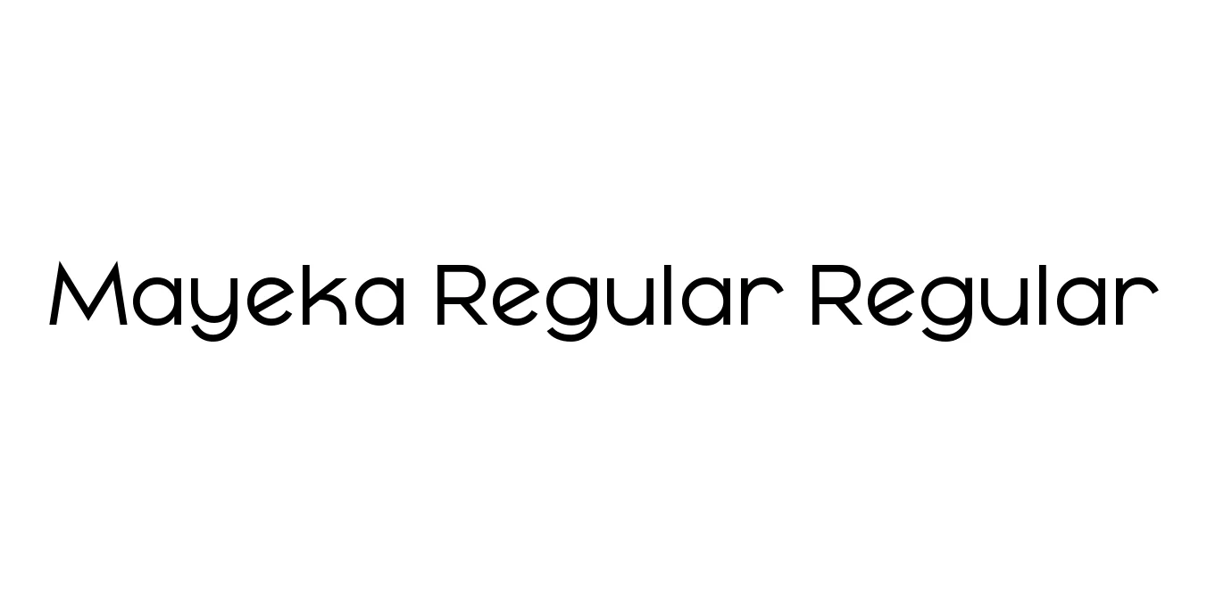 Mayeka Regular Regular Font Preview
