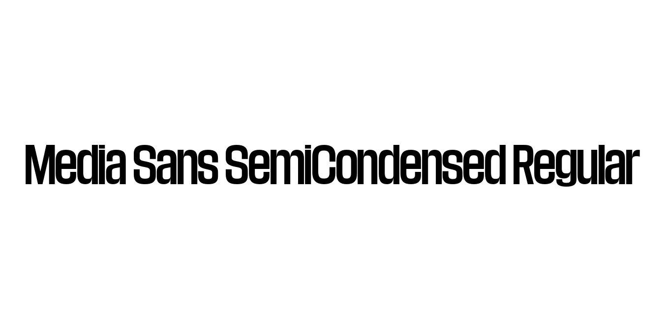 Media Sans SemiCondensed Regular Font Preview
