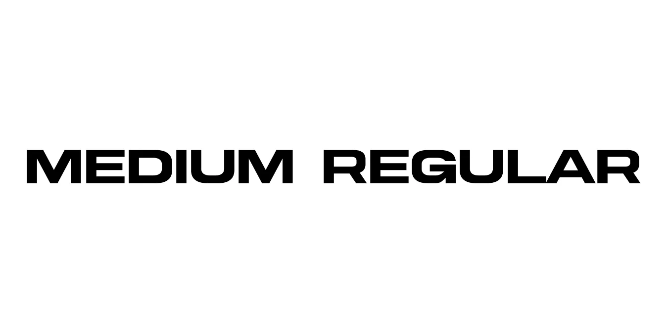 Medium Regular Font Preview