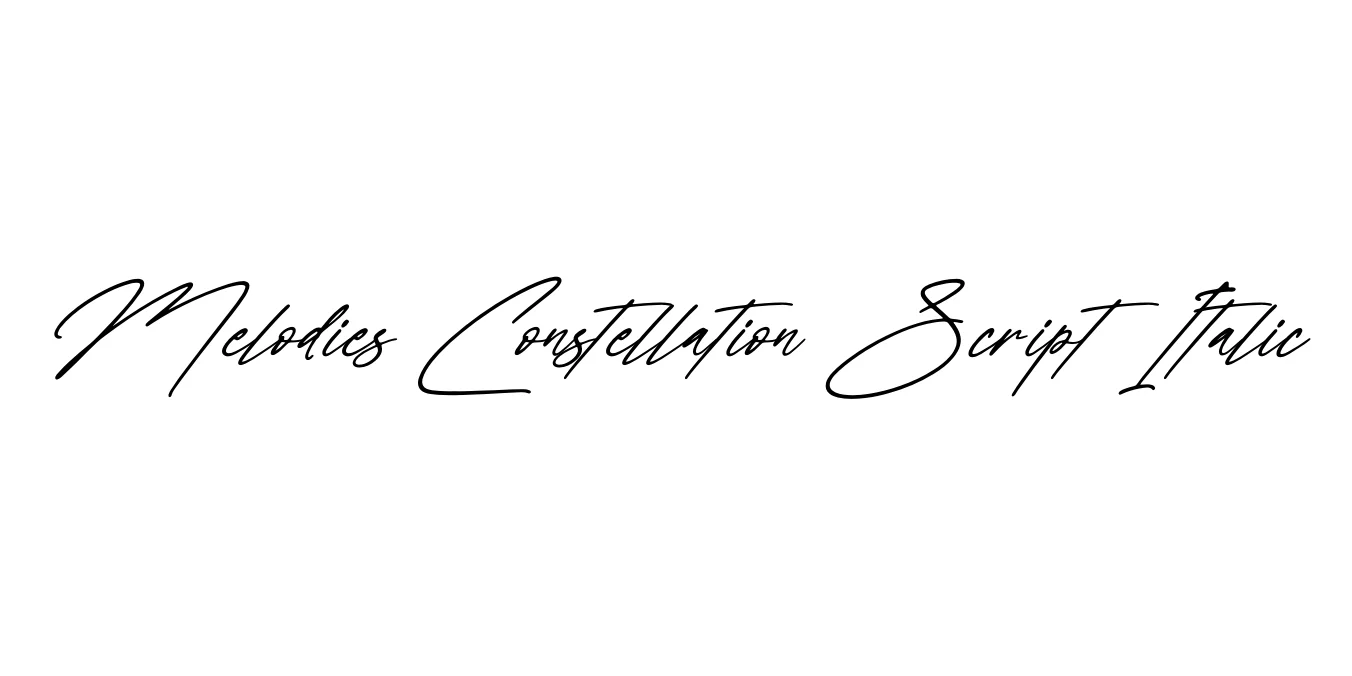 Melodies Constellation Script Italic Font Preview