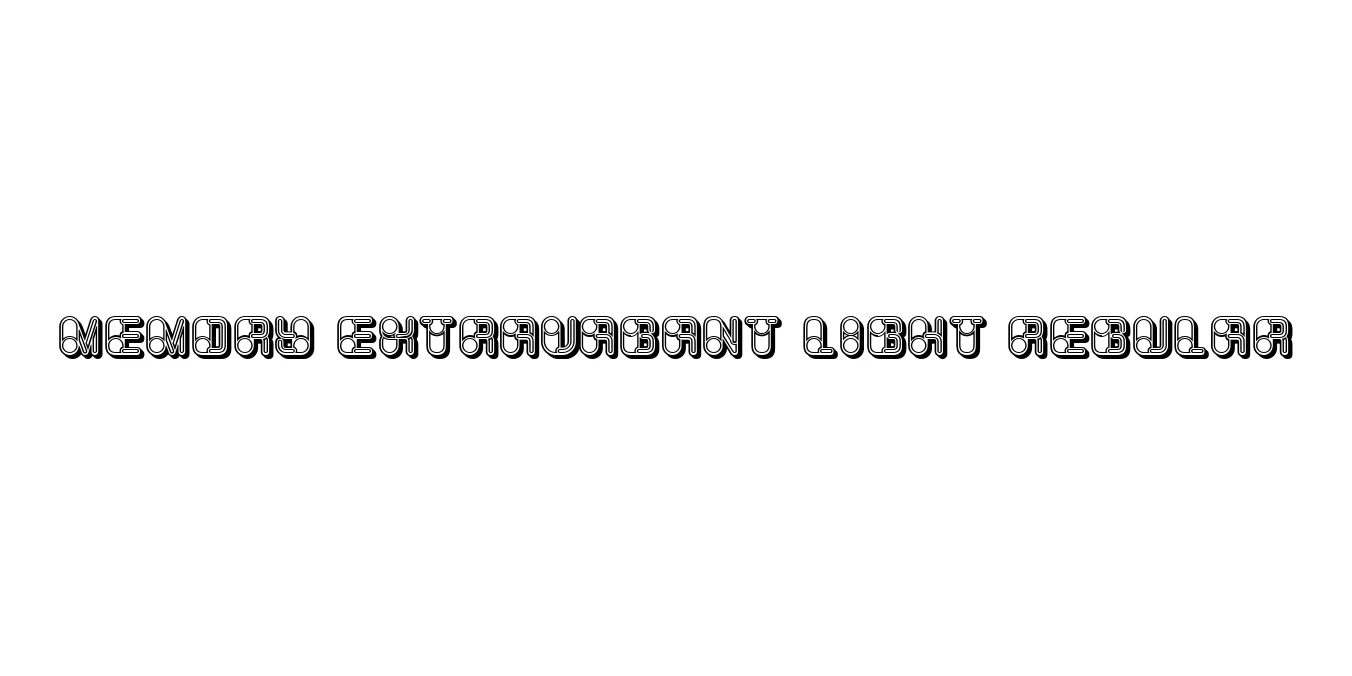 Memory Extravagant Light Regular Font Preview