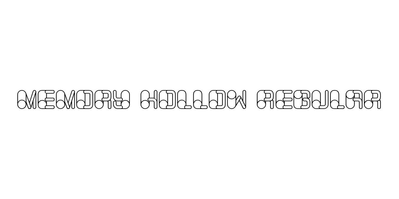 Memory Hollow Regular Font Preview