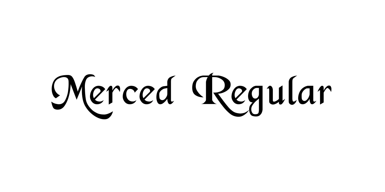 Merced Regular Font Preview