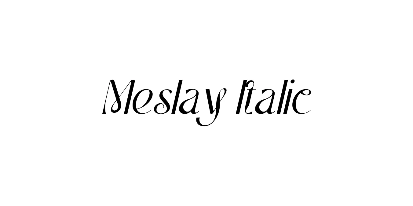 Meslay Italic Font Preview