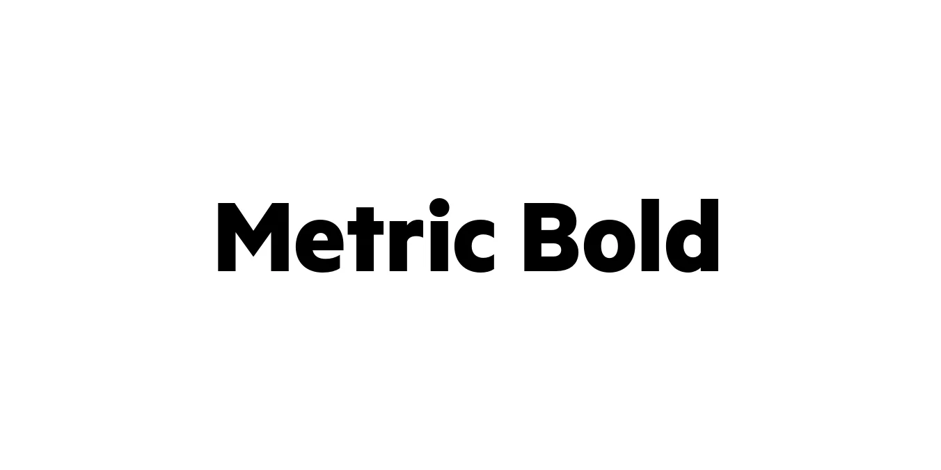 Metric Bold Font Preview