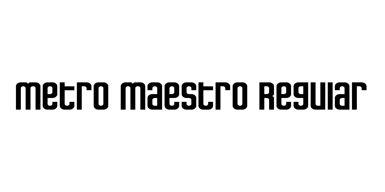 Metro Maestro Regular Font Preview