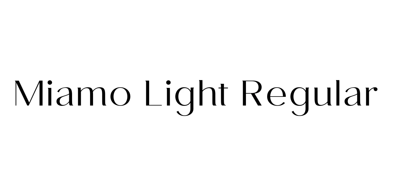 Miamo Light Regular Font Preview