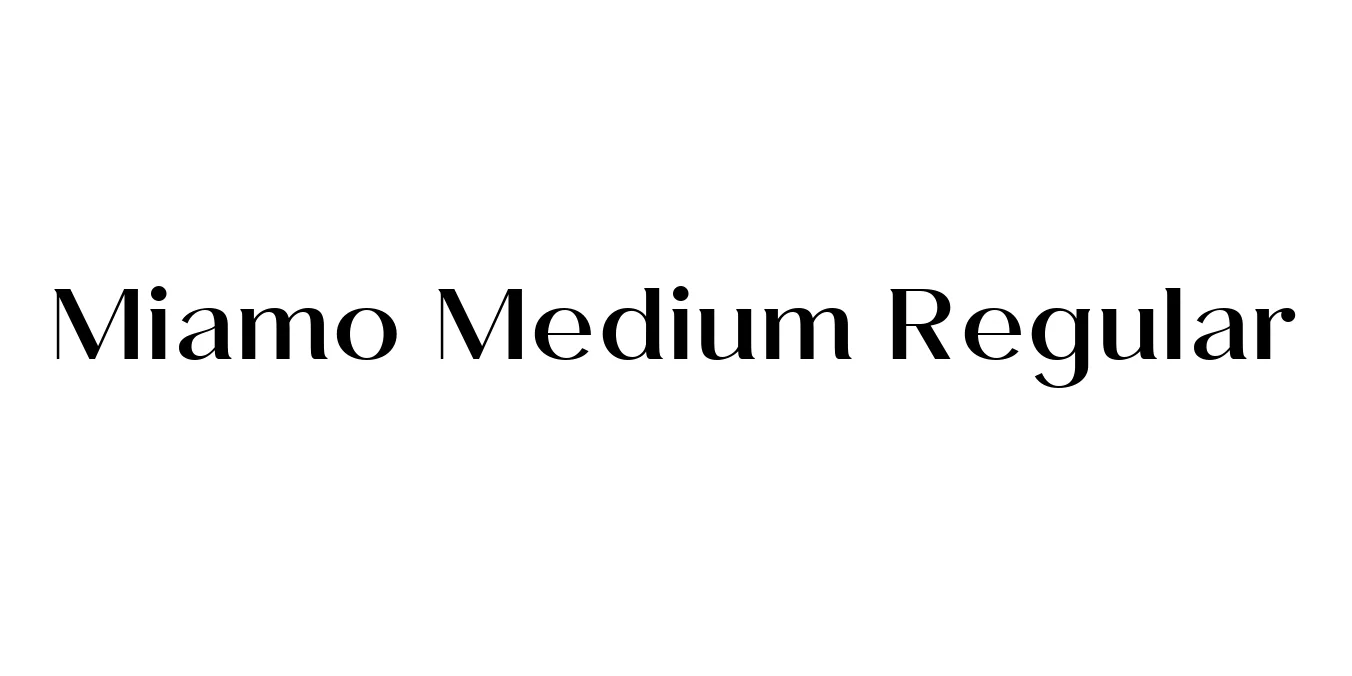 Miamo Medium Regular Font Preview