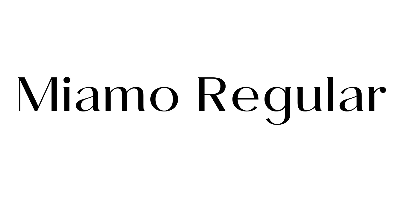 Miamo Regular Font Preview