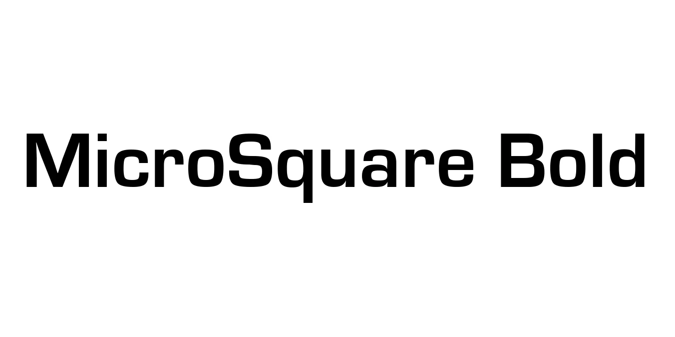 MicroSquare Bold Font Preview
