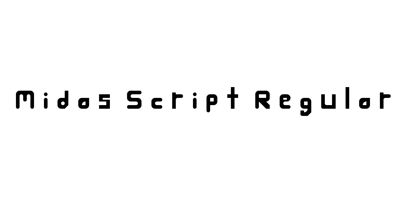 Midas Script Regular Font Preview