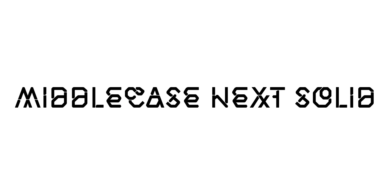 Middlecase Next Solid Font Preview