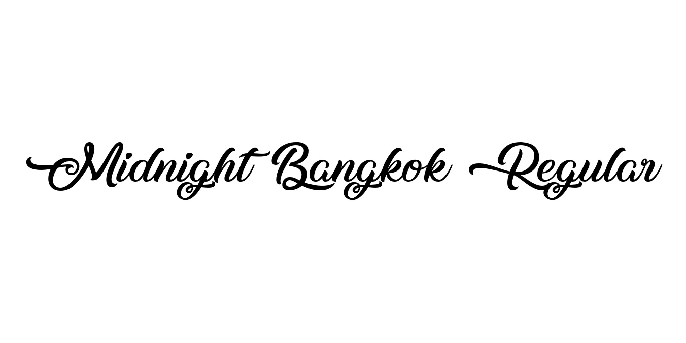 Midnight Bangkok Regular Font Preview