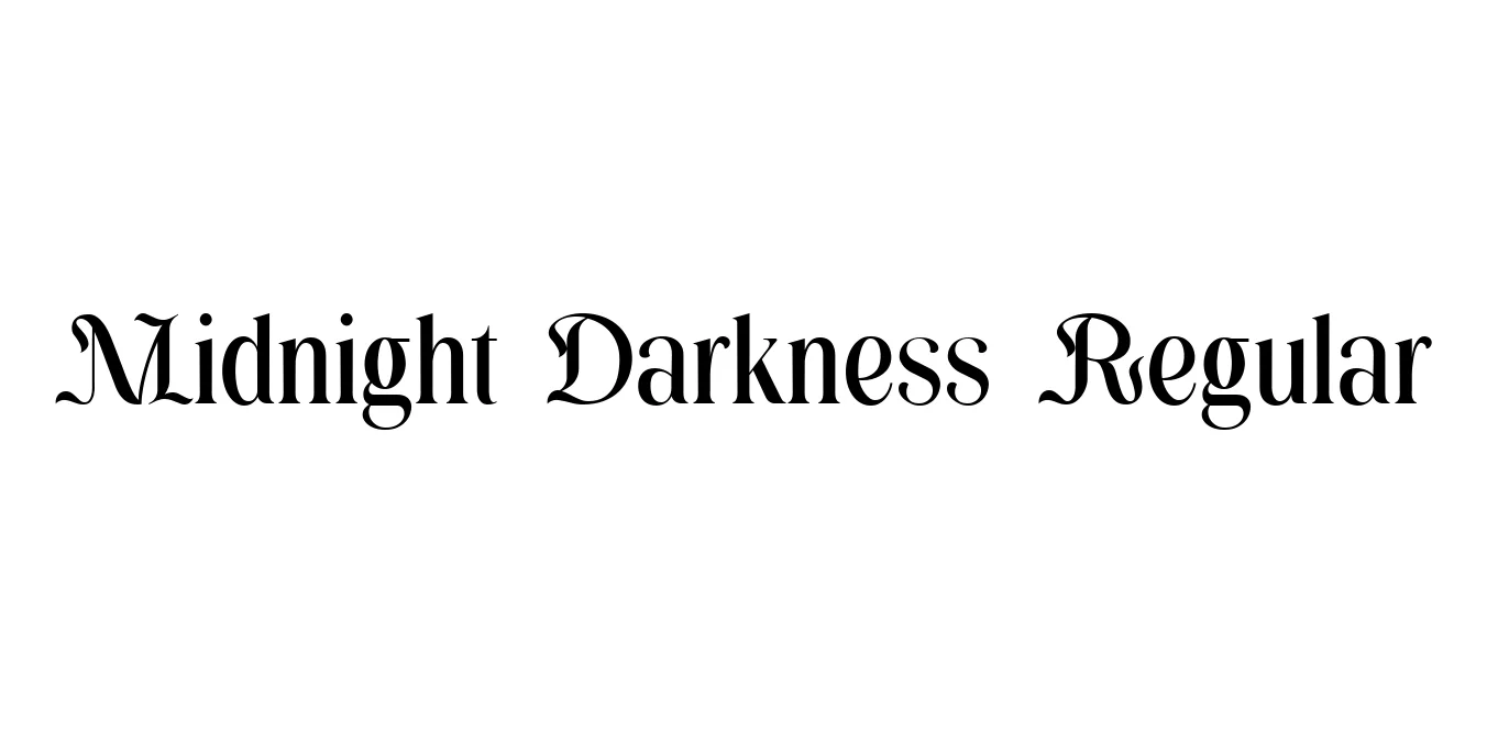 Midnight Darkness Regular Font Preview