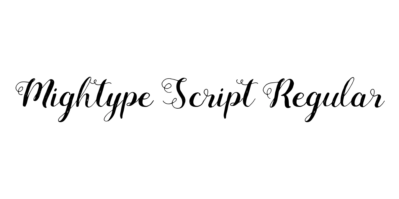 Mightype Script Regular Font Preview