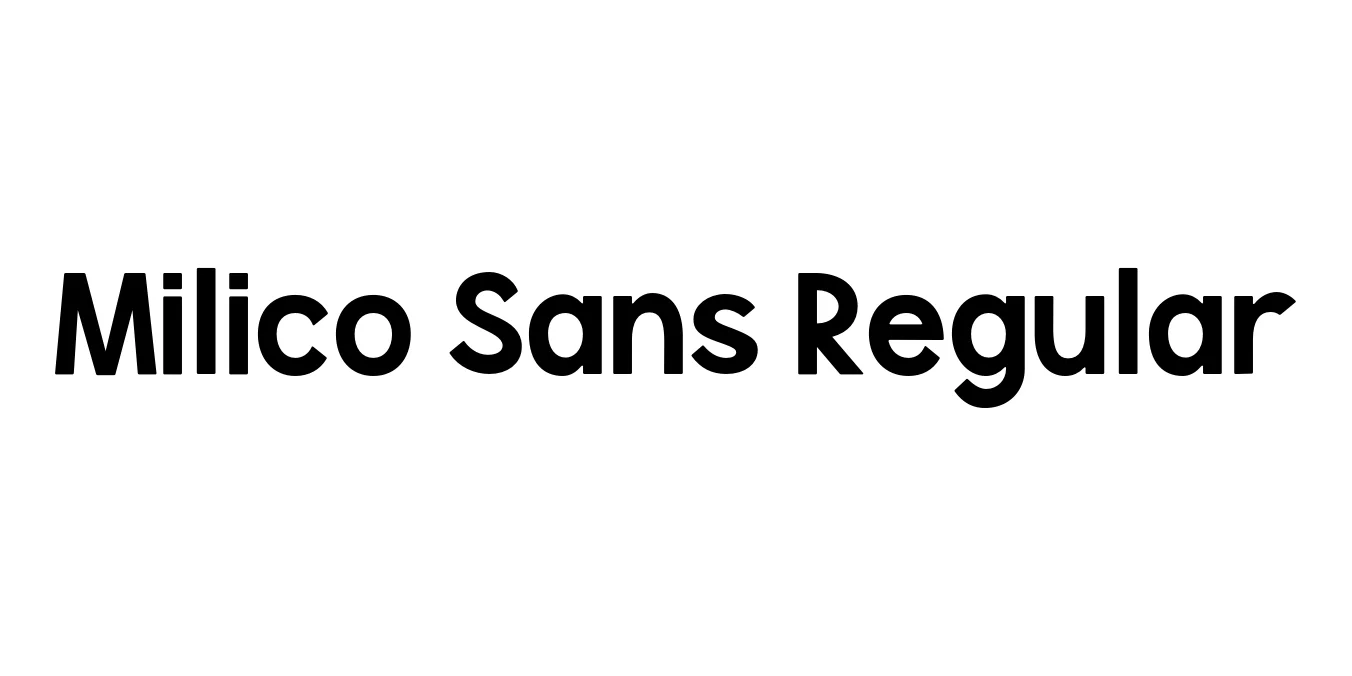 Milico Sans Regular Font Preview