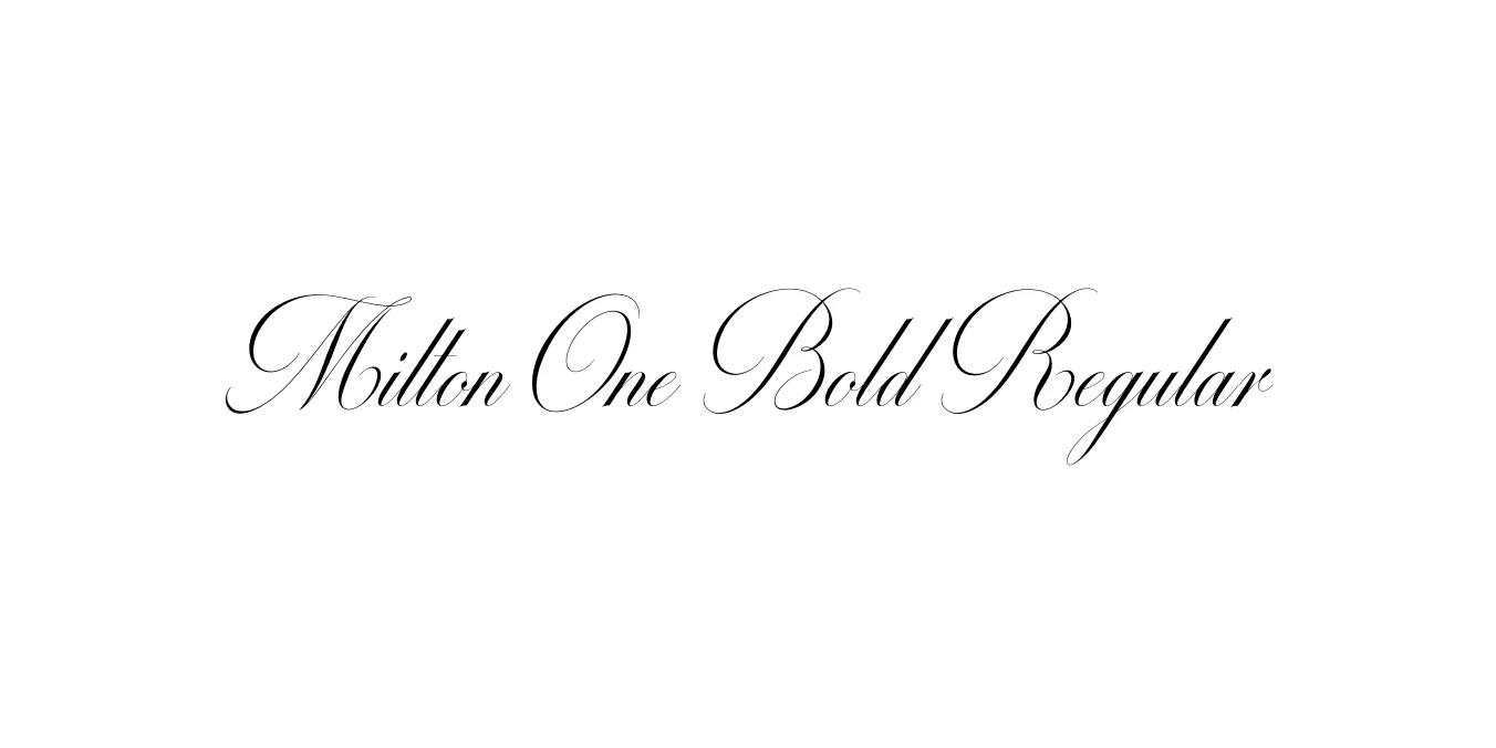 Milton One Bold Regular Font Preview