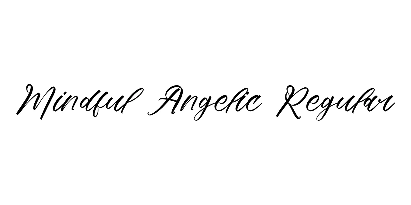 Mindful Angelic Regular Font Preview
