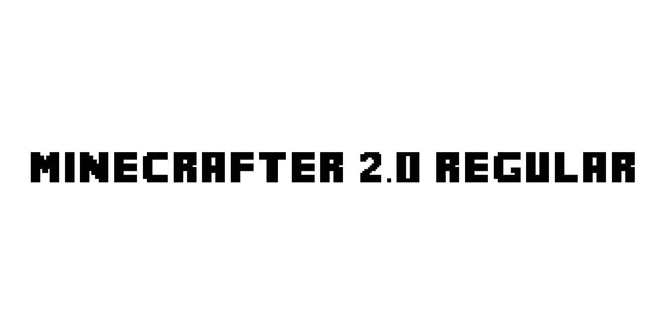 MineCrafter 2.0 Regular Font Preview