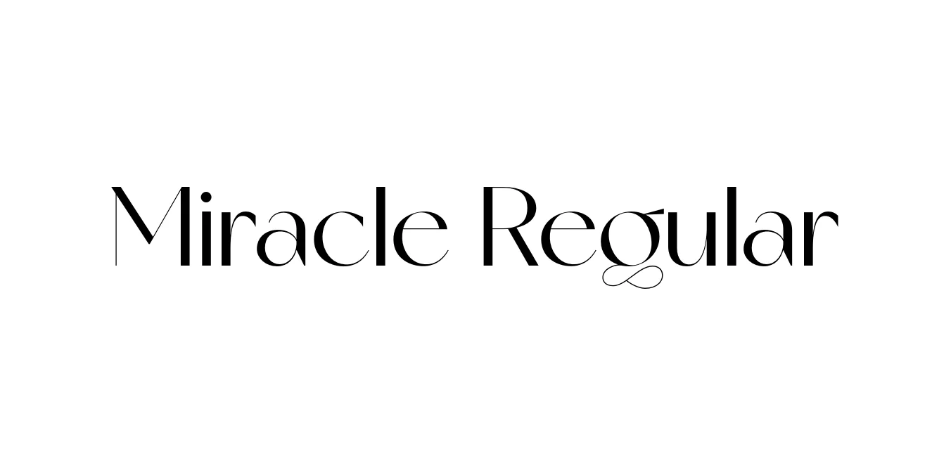 Miracle Regular Font Preview