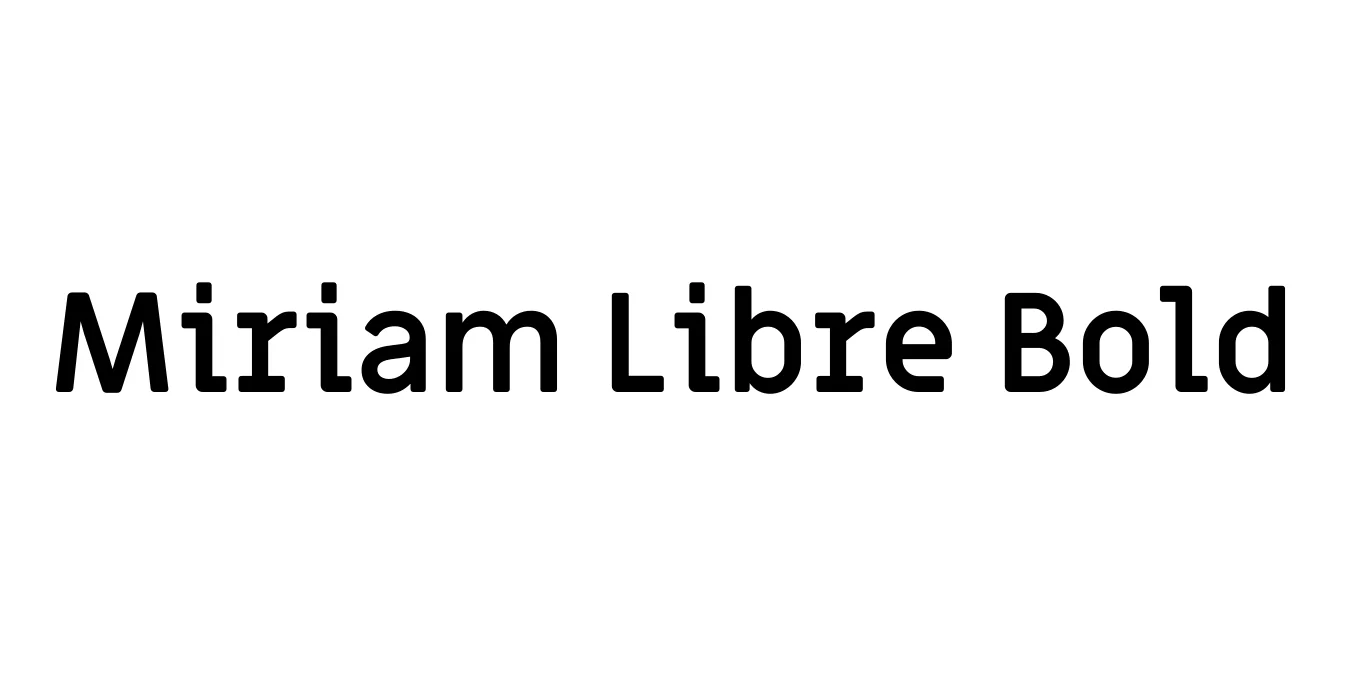 Miriam Libre Bold Font Preview