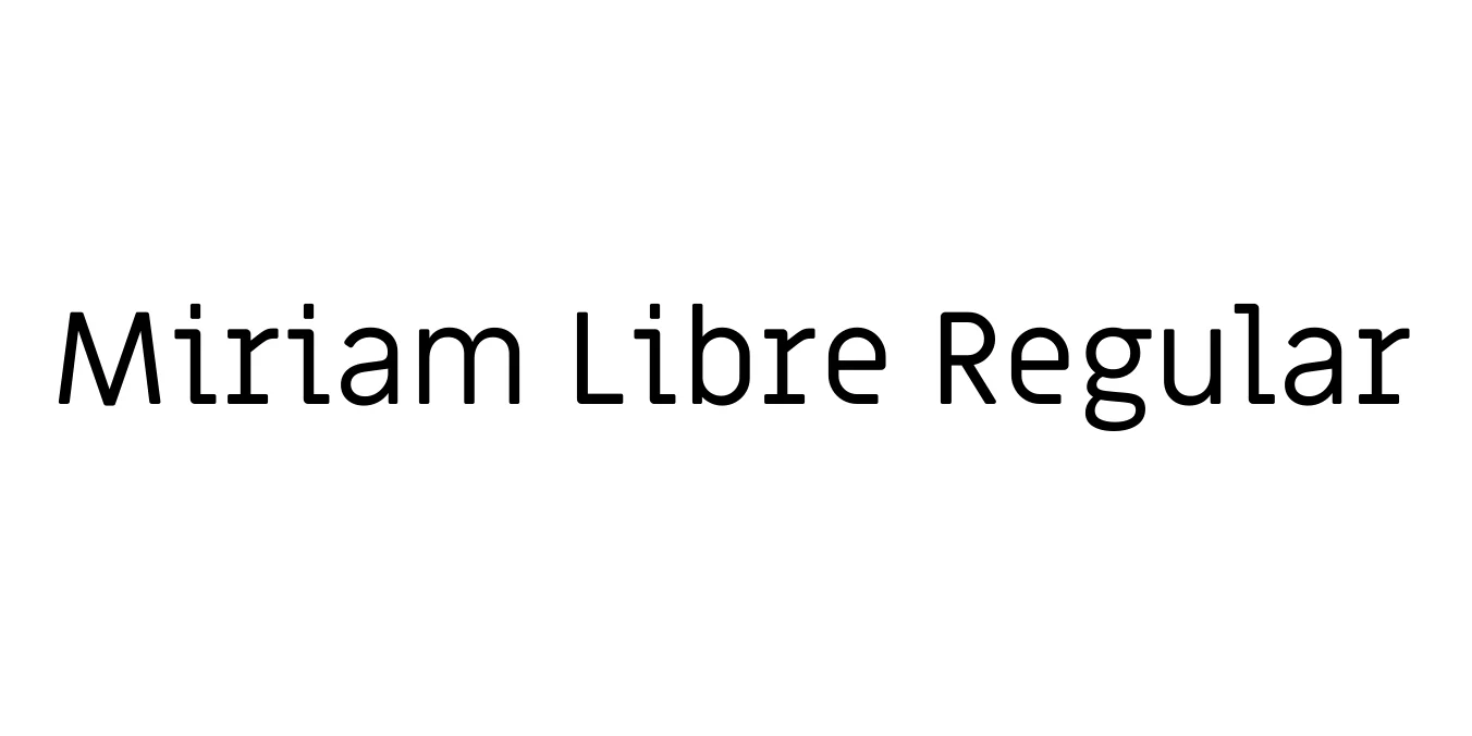 Miriam Libre Regular Font Preview
