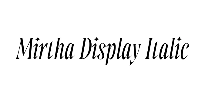 Mirtha Display Italic Font Preview