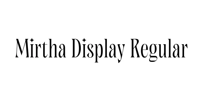Mirtha Display Regular Font Preview