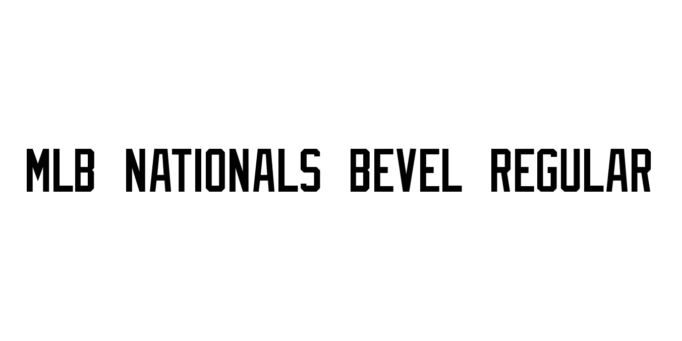 MLB Nationals Bevel Regular Font Preview