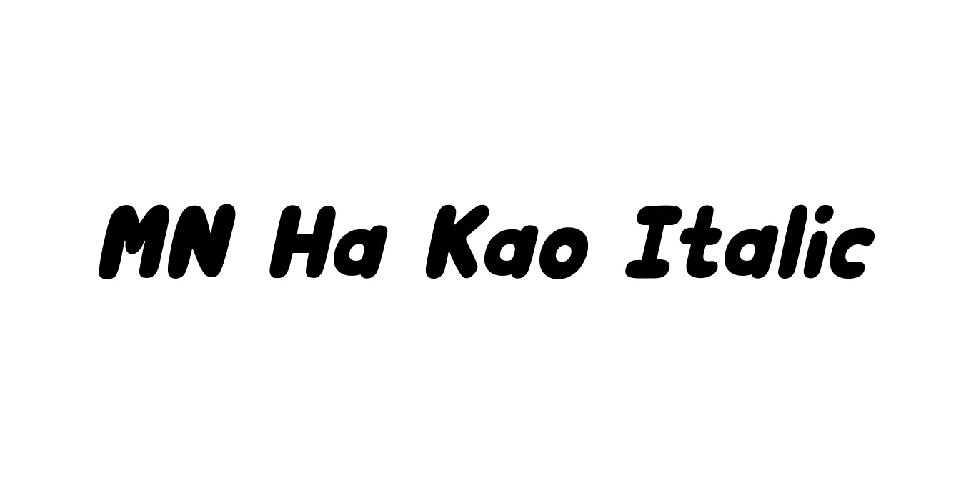 MN Ha Kao Italic Font Preview
