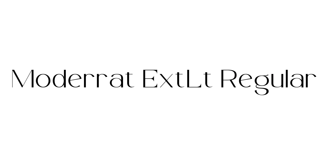 Moderrat ExtLt Regular Font Preview