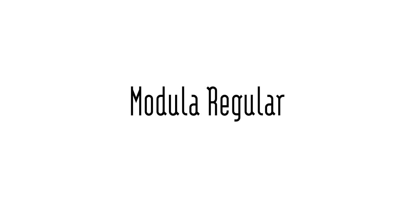Modula Regular Font Preview
