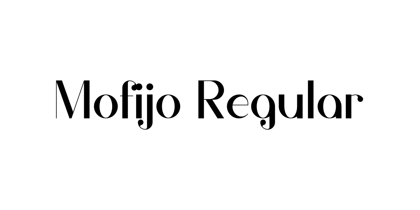 Mofijo Regular Font Preview